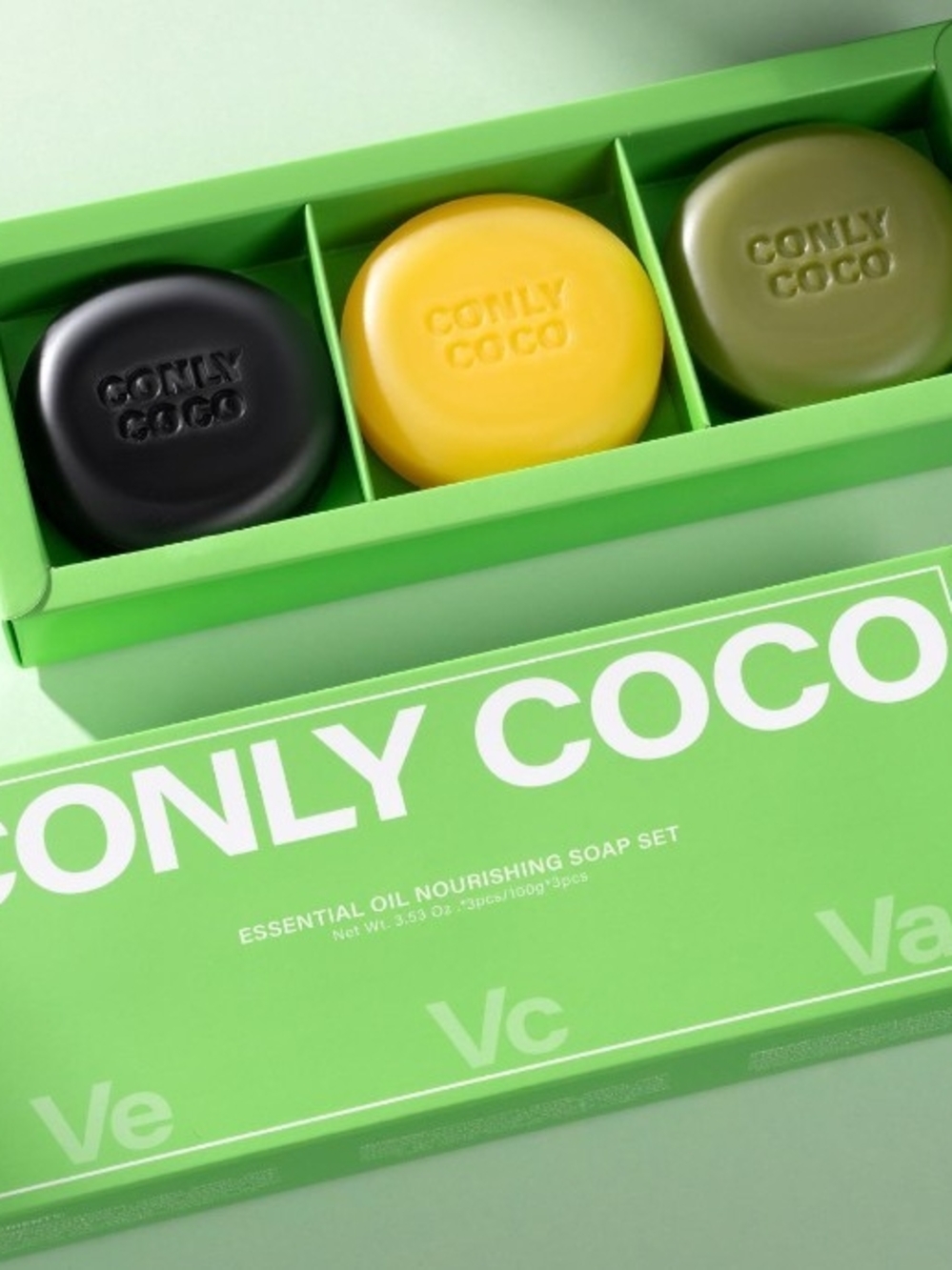 CONLY COCO Essential Oil Nourishing Soap Set Of 3 Body/Face